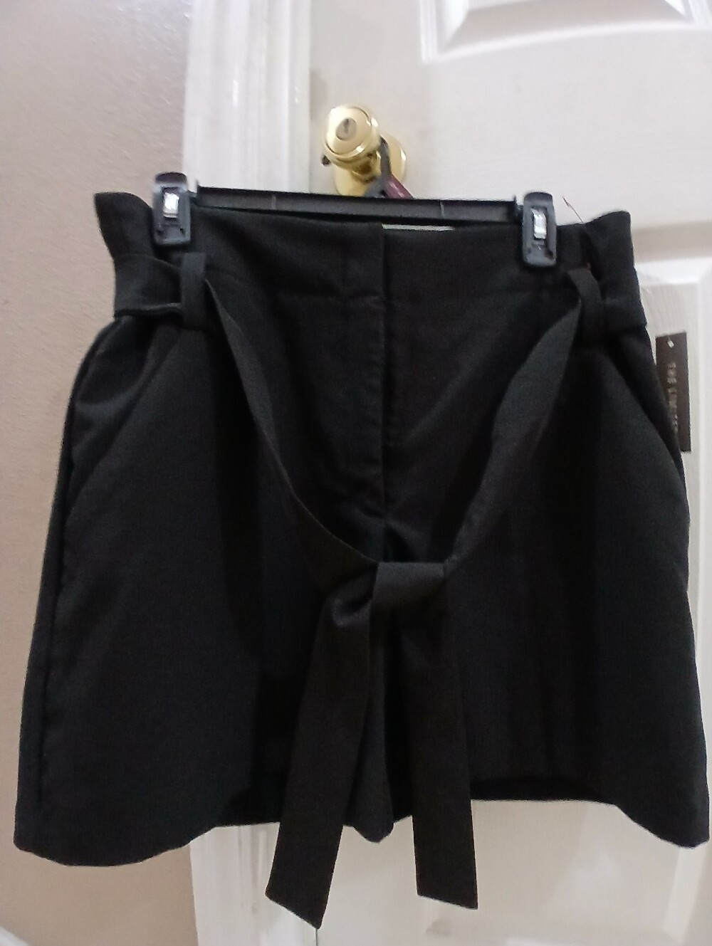 The Limited Black Tie-Front Skort